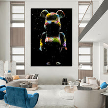 Load image into Gallery viewer, “Colorful Graffiti Bear” - Pop - Art Inspired Art on Canvas DKH1619
