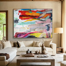 Load image into Gallery viewer, Vibrant Abstract Expressionist Painting for Bold Living Room &amp; Contemporary Art Space DKH305
