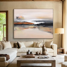Load image into Gallery viewer, Soft Tones “Misty Coast” Painting on Canvas, Evocative Seaside Art DKH914
