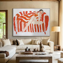 Load image into Gallery viewer, Stylish Reclining Figure Abstract Painting for Mid - Century Living Room &amp; Art Gallery Lounge DKH226

