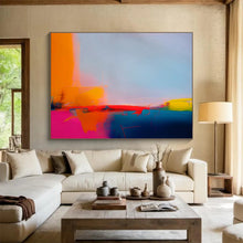 Load image into Gallery viewer, Neon - Hued Minimalist Abstract Canvas Painting DKH483
