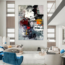 Load image into Gallery viewer, “Colorful Chaos Fusion” – Vibrant mix of red, yellow, blue, gray, dynamic splashes DTP391
