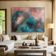 Load image into Gallery viewer, Hand - painted Substantial Colorful Abstract Clouds Acrylic Art for Bright Living Rooms LargeART0053
