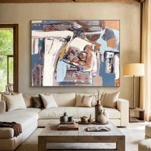 Load image into Gallery viewer, Urban Abstract in Neutral Tones Abstract acrylic painting DLZ026

