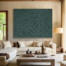 Load image into Gallery viewer, Large - Format Dark Green Textured Acrylic Art for Library &amp; Meditation Room LargeART0430
