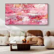 Load image into Gallery viewer, Large - Scale Hand - painted Pink Abstract Splendor Acrylic Art for Feminine - Inspired Bedrooms LargeART0204
