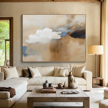 Load image into Gallery viewer, Soft Cloud Abstract Art for Coastal Bedroom &amp; Serene Office DKH090
