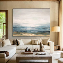 Load image into Gallery viewer, Soft - Hued Abstract Seascape for Coastal Bedroom &amp; Nautical Library DKH174
