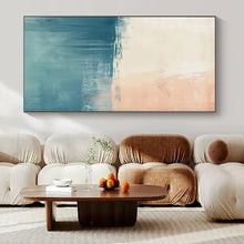 Load image into Gallery viewer, Soft Color Block Abstract Painting, Ideal for Scandinavian - Style Living Room &amp; Minimalist Bedroom LargeART1380
