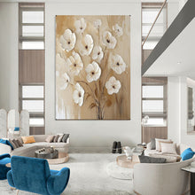 Load image into Gallery viewer, Abstract Painting 3D Textured White Flower Art for Hallway &amp; Nursery Decor LargeART2155
