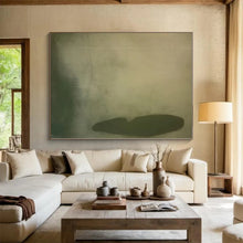 Load image into Gallery viewer, Subtle Green and Beige Abstract Acrylic Art - Perfect for Zen - inspired Yoga Studio &amp; Calming Nursery LargeART0577
