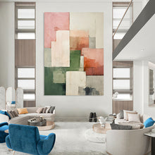 Load image into Gallery viewer, Pastel - Colored Geometric Abstract, Best for Scandinavian Nursery &amp; Calm Reading Nook LargeART2279
