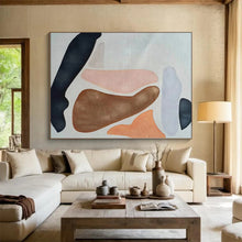 Load image into Gallery viewer, Large - Scale Pastel Shapes Abstract Acrylic for Boho - Chic Nursery &amp; Light - Filled Yoga Studio LargeART0331
