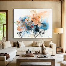 Load image into Gallery viewer, Ethereal Floral Portrait Abstract Painting on Canvas DKH536
