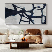 Load image into Gallery viewer, Black &amp; White Tree - Like Abstract Painting, Perfect for Nature - Inspired Study &amp; Modern Home Library LargeART1418
