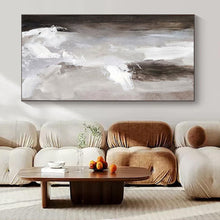 Load image into Gallery viewer, Monochrome Abstract Brushstrokes Abstract Canvas Painting, Nice for Contemporary Bedroom &amp; Minimalist Gallery LargeART1118
