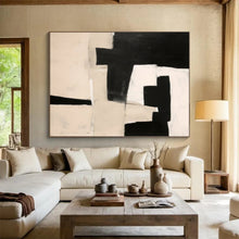 Load image into Gallery viewer, Monochrome Geometric Abstraction Abstract acrylic painting DLZ071
