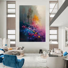 Load image into Gallery viewer, “Colorful Flower Field” - Impressionistic Landscape Art on Canvas DKH1533
