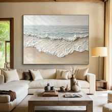 Load image into Gallery viewer, Textured Beach Waves - Coastal Entryway Art LargeART1581
