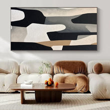 Load image into Gallery viewer, Monochromatic Geometric Abstract Canvas Painting, Suited for Minimalist Bedroom &amp; Modern Art Studio LargeART1280
