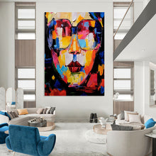 Load image into Gallery viewer, “Colorful Abstract Portrait” - Pop - Art Inspired Art on Canvas DKH1652
