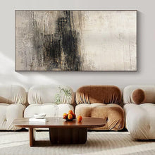 Load image into Gallery viewer, Textured Grey - Black Abstract Acrylic Art, Suited for Studio Lounge &amp; Bedroom Accent LargeART0986
