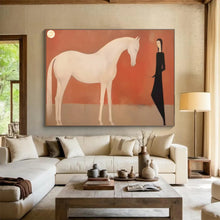 Load image into Gallery viewer, Figurative Abstract Painting on Canvas - “Horse and Figure” DKH730
