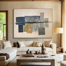 Load image into Gallery viewer, Large Geometric Neutral Abstract - Perfect for Modern Office Reception &amp; Contemporary Art Library LargeART0728
