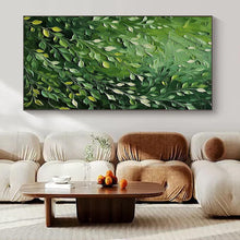 Load image into Gallery viewer, Oversized Hand - painted Lush Green Foliage Acrylic Art for Botanical - Inspired Living Spaces LargeART0193

