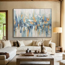 Load image into Gallery viewer, Abstract Cityscape Textured Painting on Canvas - “Urban Rhythm” DKH685
