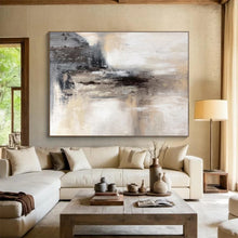 Load image into Gallery viewer, Neutral Tones Abstract Landscape Painting for Minimalist Living Room &amp; Calm Office DKH282

