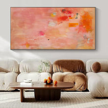 Load image into Gallery viewer, Pink - Orange Abstract Composition Painting, Suited for Bohemian Bedroom &amp; Vibrant Creative Studio LargeART1379
