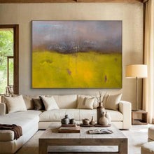Load image into Gallery viewer, Yellow - Dominant Abstract Field Painting On Canvas DKH379
