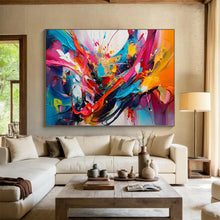 Load image into Gallery viewer, Hand - painted Large - scale Explosive Color Splash Abstract Acrylic Art for Artistic Showrooms LargeART1812
