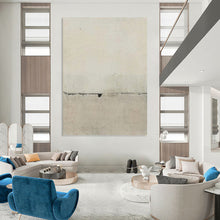 Load image into Gallery viewer, “Minimalist Concrete - Inspired Art” - Grey, Beige Abstract Art on Canvas DKH1122
