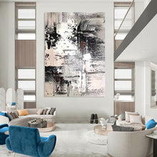 Load image into Gallery viewer, “Monochrome Urban Texture” – Shades of gray, white, black, layered abstract forms DTP392
