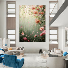 Load image into Gallery viewer, “Blossoming Floral Pathway” - Romantic Floral Art on Canvas DKH1553
