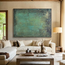 Load image into Gallery viewer, Teal and Brown Textured Field (Duplicate) Acrylic Art - Ideal for Rustic - chic Café &amp; Nature - themed Bedroom LargeART0642
