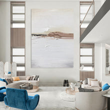 Load image into Gallery viewer, “Neutral Textured Landscape” - Subtle Minimalist Art on Canvas DKH1678
