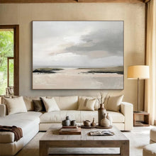 Load image into Gallery viewer, Minimalist Coastal Abstract Painting for Beach House &amp; Serene Study DKH243
