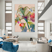 Load image into Gallery viewer, Watercolor - Style Abstract Floral Painting, Perfect for Botanical - Themed Bathroom &amp; Relaxing Reading Nook LargeART1817
