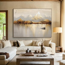 Load image into Gallery viewer, Neutral - Toned Mountain Landscape Abstract Painting for Scandinavian Living Room &amp; Calm Office DKH158
