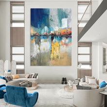 Load image into Gallery viewer, Cityscape Abstract Art, Fit for Urban Apartment &amp; Modern Gallery LargeART2331
