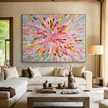 Load image into Gallery viewer, Colorful Spiral Burst Art - Ideal for Playful Kids’ Room &amp; Artistic Coffee Shop LargeART0693
