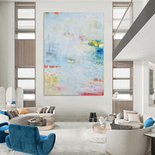 Load image into Gallery viewer, Soft Blue Abstract Painting, Ideal for Coastal Bedroom &amp; Modern Office Relaxation Area LargeART1866
