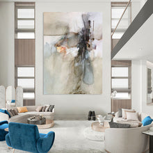 Load image into Gallery viewer, “Dynamic Threads” Abstract Mixed - Media Painting on Canvas, Expressive Art DKH950
