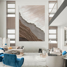 Load image into Gallery viewer, “Neutral Textured Layers: Earthy Tones Abstract” Abstract Painting on Canvas, Minimalist Wall Decor DKH1036
