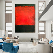 Load image into Gallery viewer, “Red and Black Color - Field” - Dramatic Color - Field Art on Canvas DKH1614
