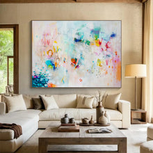 Load image into Gallery viewer, Light &amp; Colorful Abstract Swirls - Airy Living Room Art LargeART1501
