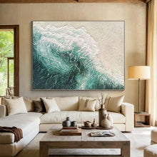 Load image into Gallery viewer, Aerial Sea View Abstract Acrylic Art - Perfect for Coastal Villa &amp; Nautical - themed Dining Room LargeART0552
